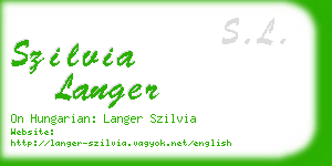 szilvia langer business card